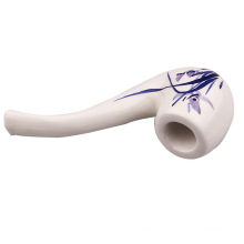 Hot-selling 120mm narcissus painting ceramic smoking pipe is not hot design